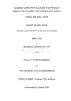 Aligning corporate culture and product innovation at Sappi Fine Paper South Africa