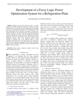 Development of a fuzzy logic power optimization system for a refrigeration plant