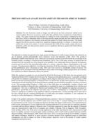 Precious metals as safe haven assets in the South African market