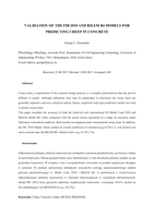 Validation of the fib 2010 and Rilem B4 Models for predicting creep in concrete