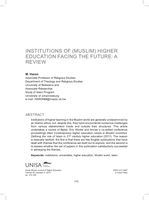 Institutions of (Muslim) higher education facing the future: a review