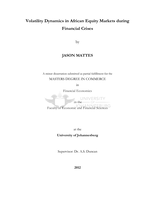 Volatility dynamics in African equity markets during financial crises
