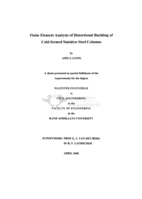 Finite element analysis of distortional buckling of cold-formed stainless steel columns