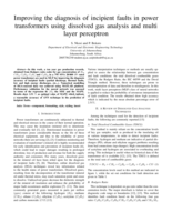 Improving the diagnosis of incipient faults in power transformers using dissolved gas analysis and multi layer perceptron