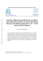 Search for Higgs boson production in association with a high-energy photon via vector-boson fusion with decay into bottom quark pairs at √𝒔 = 13 TeV with the ATLAS detector