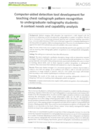 Computer aided detection tool development for teaching chest radiograph pattern recognition to undergraduate radiography students