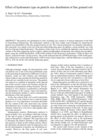 Effect of hydrometer type on particle size distribution of fine grained soil