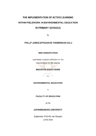 The implementation of active learning within fieldwork in environmental education in primary schools.