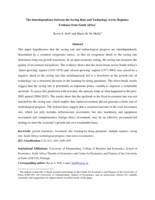 The interdependence between the saving rate and technology across regimes :  evidence from South Africa