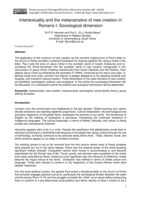 Intertextuality and the metanarrative of new creation in Romans I : sociological dimension