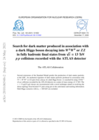 Search for dark matter produced in association with a dark Higgs boson decaying into 𝑾∓𝑾∓ or 𝒁𝒁 in fully hadronic final states from  √𝒔 = 13 TeV 𝒑 𝒑 collisions recorded with the ATLAS detector