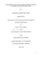 The implementation of educational media by biology teachers in the Thohoyandou area