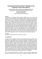 Occupational Health and Safety challenges in the Ghanaian construction industry