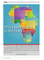 Why decoloniality in the 21st Century?