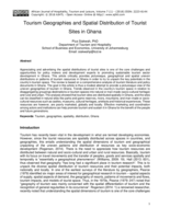 Tourism geographies and spatial distribution of tourist sites in Ghana