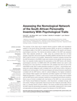 Assessing the nomological network of the South African personality inventory with psychological traits