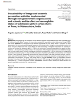Sustainability of integrated anaemia prevention activities implemented through non-government organizations and schools, and its effect on haemoglobin status of adolescent girls in urban slums of Pune, in Maharashtra, India