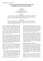 The relationship between sense of coherence and goal setting.