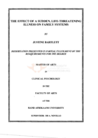 The effect of a sudden, life-threatening illness on family systems