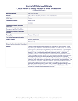 Critical review of salinity intrusion in rivers and estuaries