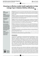 Choosing an effective mobile health application to help manage Type 1 Diabetes Mellitus effectively