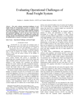 Evaluating operational challenges of road freight system