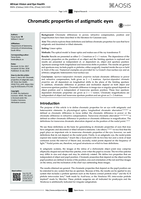 Chromatic properties of astigmatic eyes