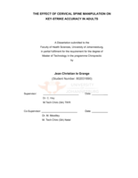 The effect of cervical spine manipulation on key-strike accuracy in adults