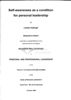 Self-awareness as a condition for personal leadership
