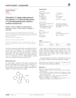 Chlorido{N-[2-(diphenylphosphanyl)- benzylidene]-2-(2-thienyl)ethanamine-ĸ²N,P}methylpalladium(II) dichloromethane hemisolvate