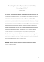 The Continuing Allure of cure : a response to Alex Broadbent’s “prediction, understanding, and medicine”