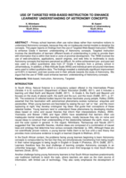 Use of targeted web-based instruction to enhance learners’ understanding of astronomy concepts