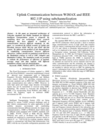 Uplink Communication between WiMAX and IEEE 802.11P using subchannelization