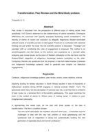 Transformation, peer review and the mind-body problem