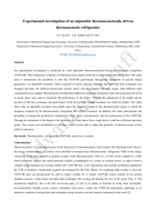 Experimental investigation of an adjustable thermoacoustically-driven thermoacoustic refrigerator