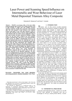 Laser power and scanning speed influence on intermetallic and wear behaviour of laser metal deposited titanium alloy composite