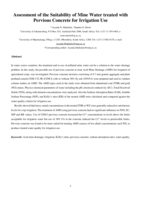 Assessment of the suitability of mine water treated with pervious concrete for irrigation use