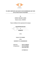 Polymer composites and nanofiltration membranes and their application in water treatment
