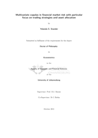 Multivariate copulas in financial market risk with particular focus on trading strategies and asset allocation