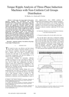 Torque ripple analysis of three-phase induction machines with non-uniform coil groups distribution