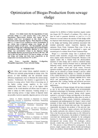 Optimization of Biogas Production from sewage sludge