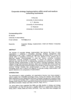 Corporate strategy implementation within small and medium consulting businesses