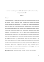 A case study on the consequences of HIV/ AIDS within the Caribbean: issues faced by a teenager born with HIV
