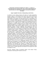 Designing for development in Africa : a critical exploration of literature and case studies from the disciplines of industrial design and development studies