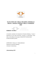 Flotation of cobalt bearing minerals from a mixed copper-cobalt oxidized ore