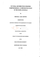 Pictorial information in reading comprehension: a comparative study in two rural schools