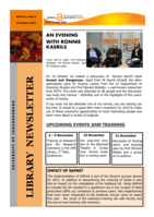 Library newsletter, vol. 1, issue 2, 21 Oct. 2013