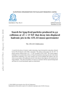 Search for long-lived particles produced in pp collisions at √s = 13 TeV that decay into displaced hadronic jets in the ATLAS muon spectrometer