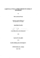 Parental style as precursor of conduct disorders