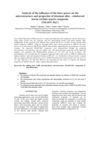 Analysis of the influence of the laser power on the microstructure and properties of titanium alloy - reinforced boron carbide matrix composite (Ti6Al4V-B4C)